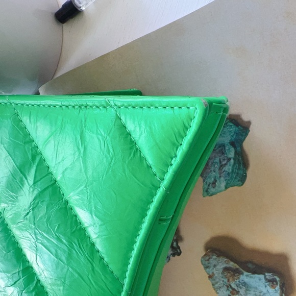 Balenciaga Crush Chain Bag S Quilted Calf As Vivid Green - Picture 5 of 9